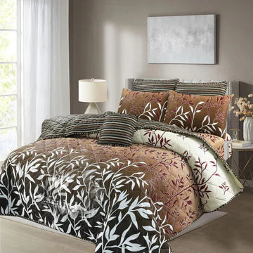 7 Pcs Quilted Comforter Set 313