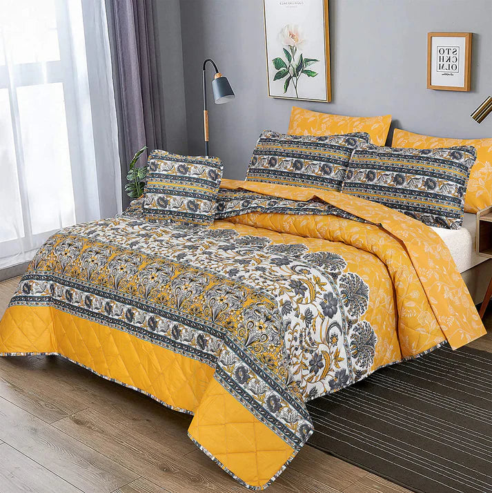 7 Pcs Quilted Comforter Set 319