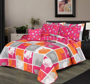 7 Pcs Quilted Comforter Set 323