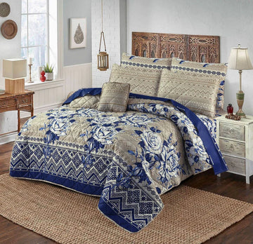 7 Pcs Quilted Comforter Set 332