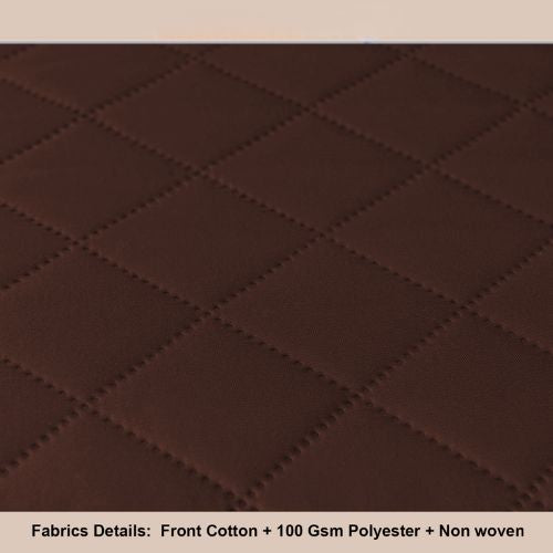 Cotton Quilted Sofa Runner - Sofa Coat (Brown)