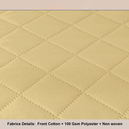 Cotton Quilted Sofa Runner - Sofa Coat (Beige)