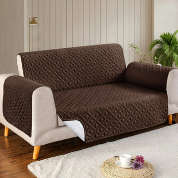 Ultrasonic Microfiber Sofa Cover - Brown