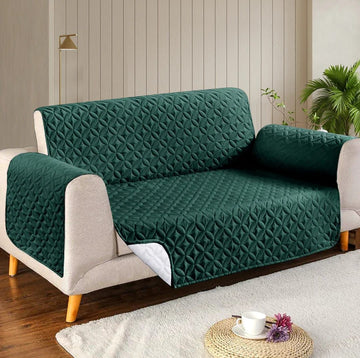 Ultrasonic Microfiber Sofa Cover - Green